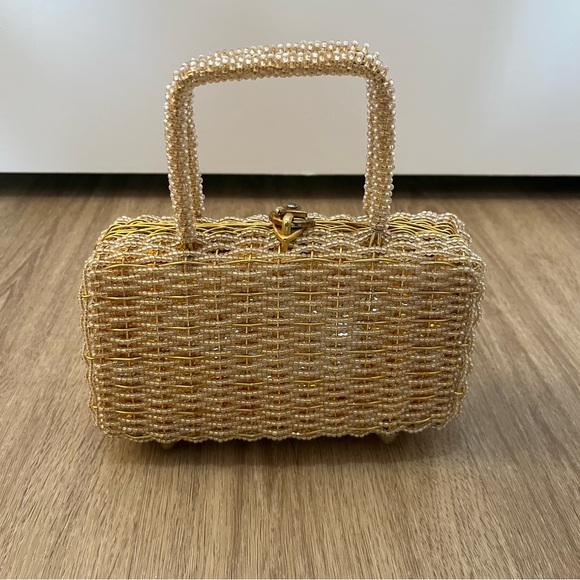 Vintage Gold Beaded Bag - Picture 1 of 6